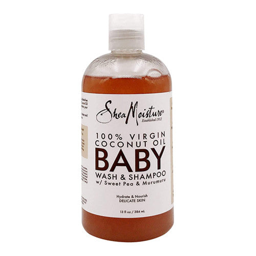 Shea Moisture 100% Virgin Coconut Oil Baby Wash & Shampoo, 13 Oz